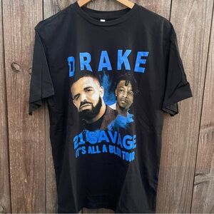 Drake and 21 Savage Concert T Shirt Large Hip Hop Rap Tee.
